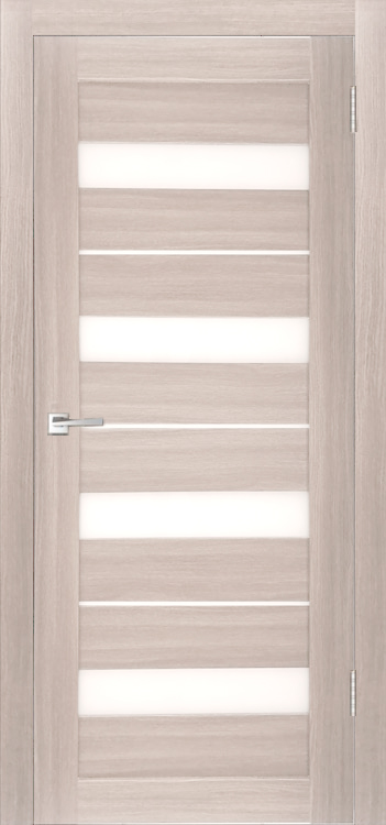 Фото Межкомнатная дверь Легенда X-5 тон Кремовая лиственница Остекление Сатинат белое